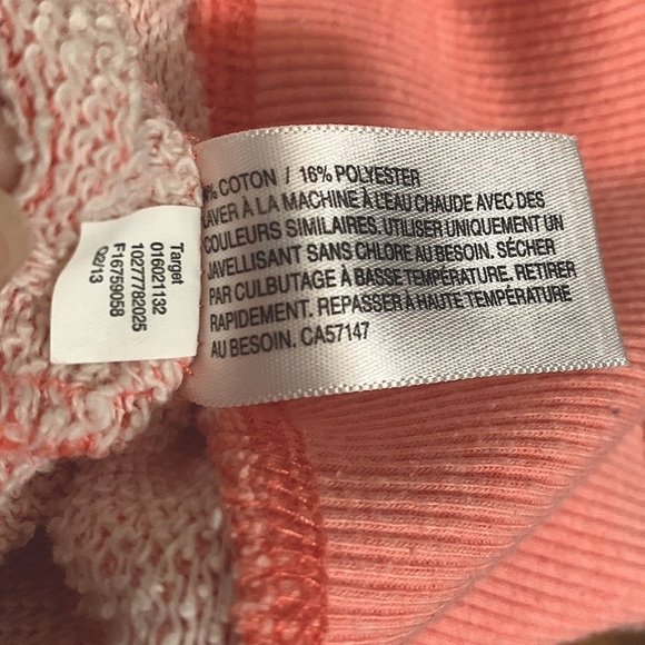 Merona lightweight heathered coral shoulder zip sweatshirt pullover - Picture 10 of 14